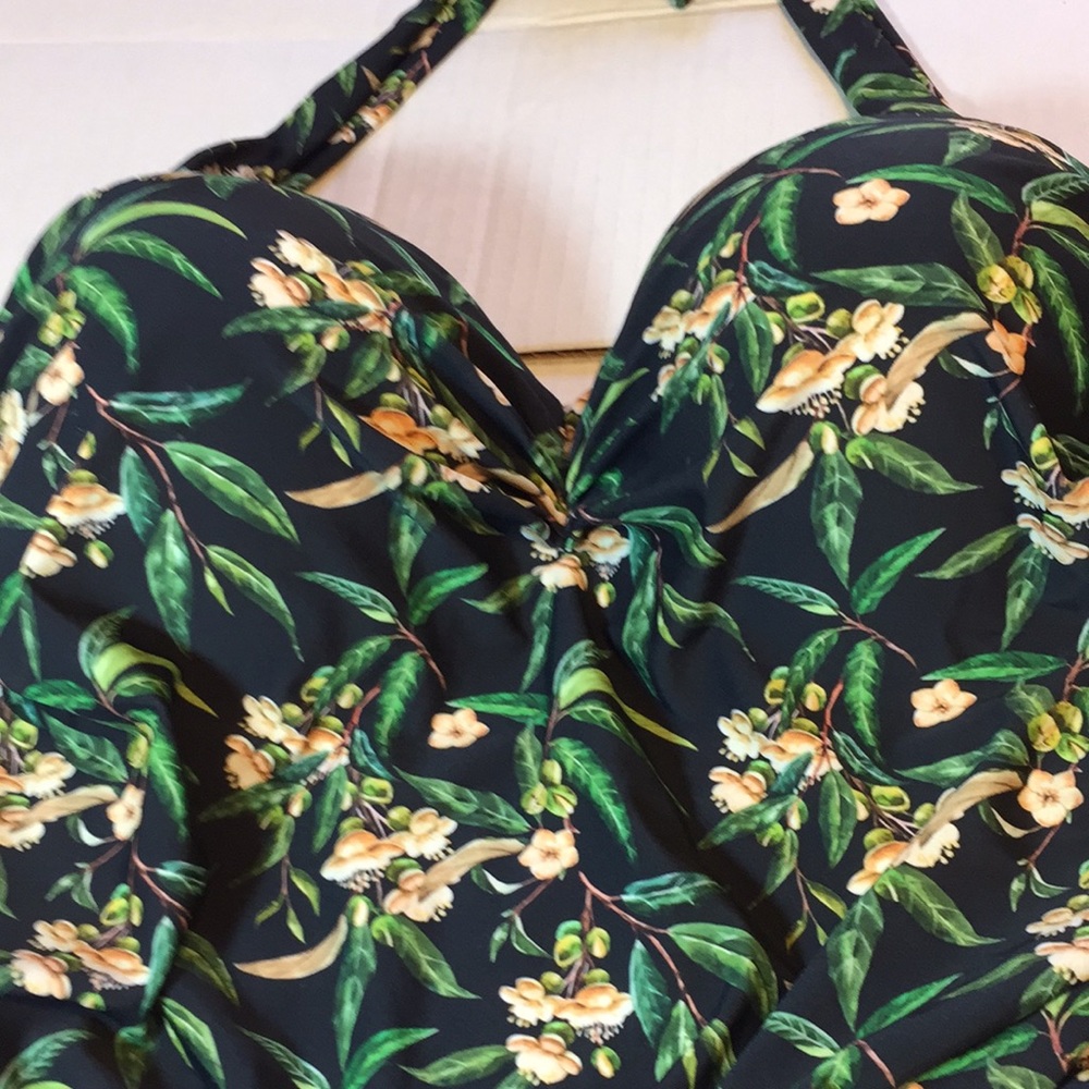 NWOT Dark Tropical One Piece Bathing Suit Size XXL - Picture 5 of 14